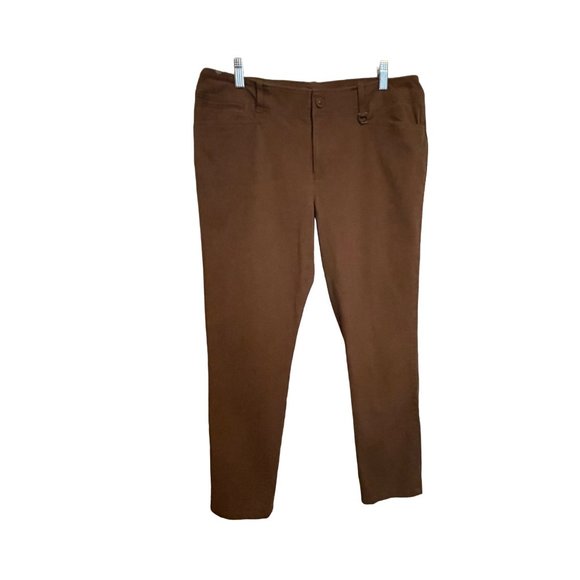 LAUREN RALPH LAUREN PANT SIZE 14 KHAKI STRAIGHT LEG GREEN LABEL - Picture 1 of 10